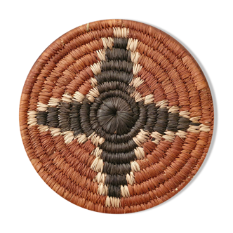 Dessous de plat, panier mural, fibres tressées, tressé, tribal, africain