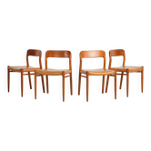 Set of four dining chairs by Niels O. Møller