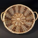 Large asymmetrical wicker basket