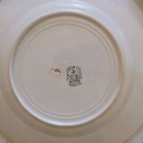 Set of 3 plates St. Amand & Hamage 1896 - 1952 iron earth hand-painted floral decoration