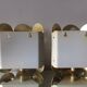 Pair of Scandinavian Midcentury wall lights in Crystal and Brass