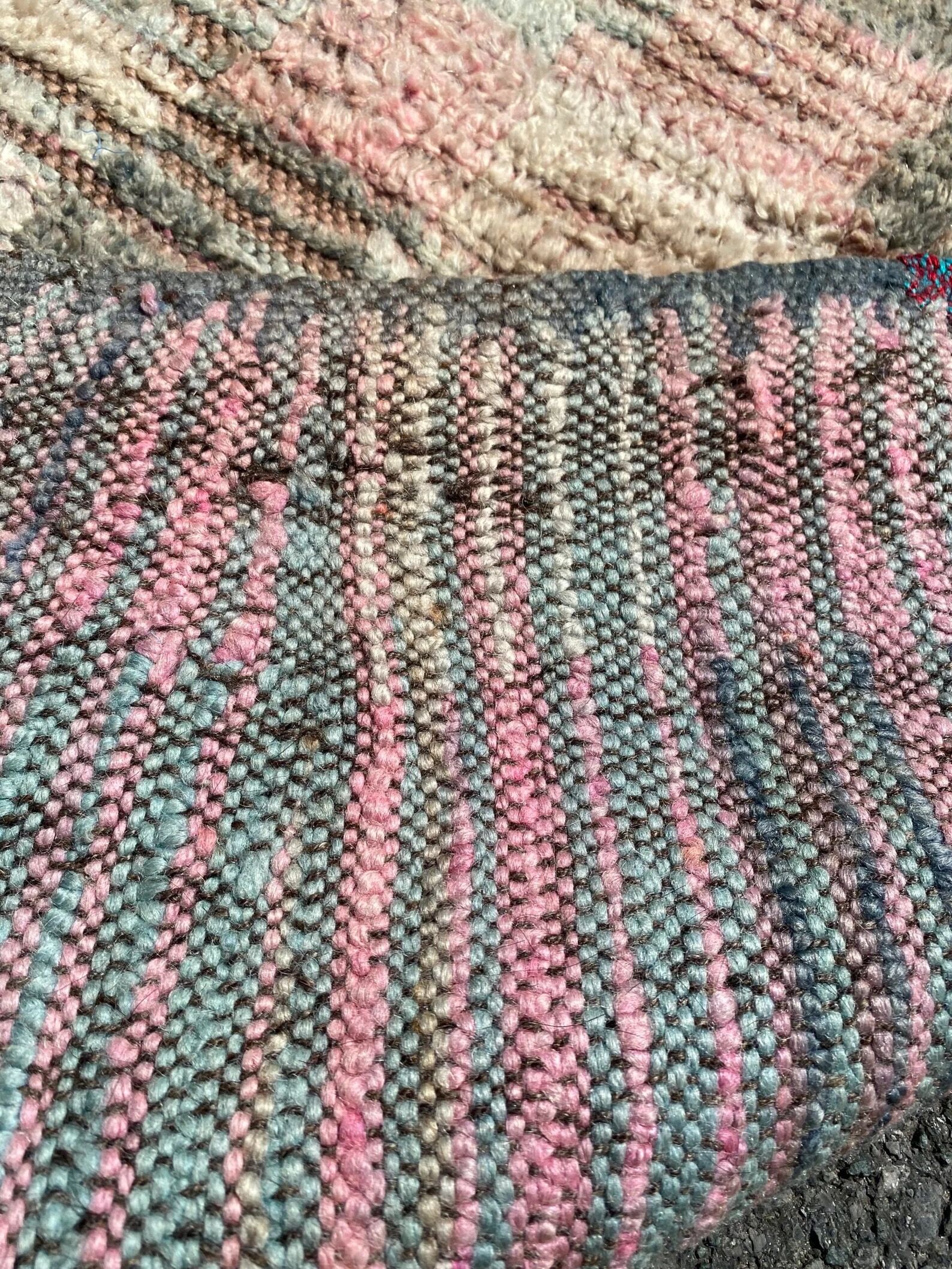 Modern berber rug boujad wool