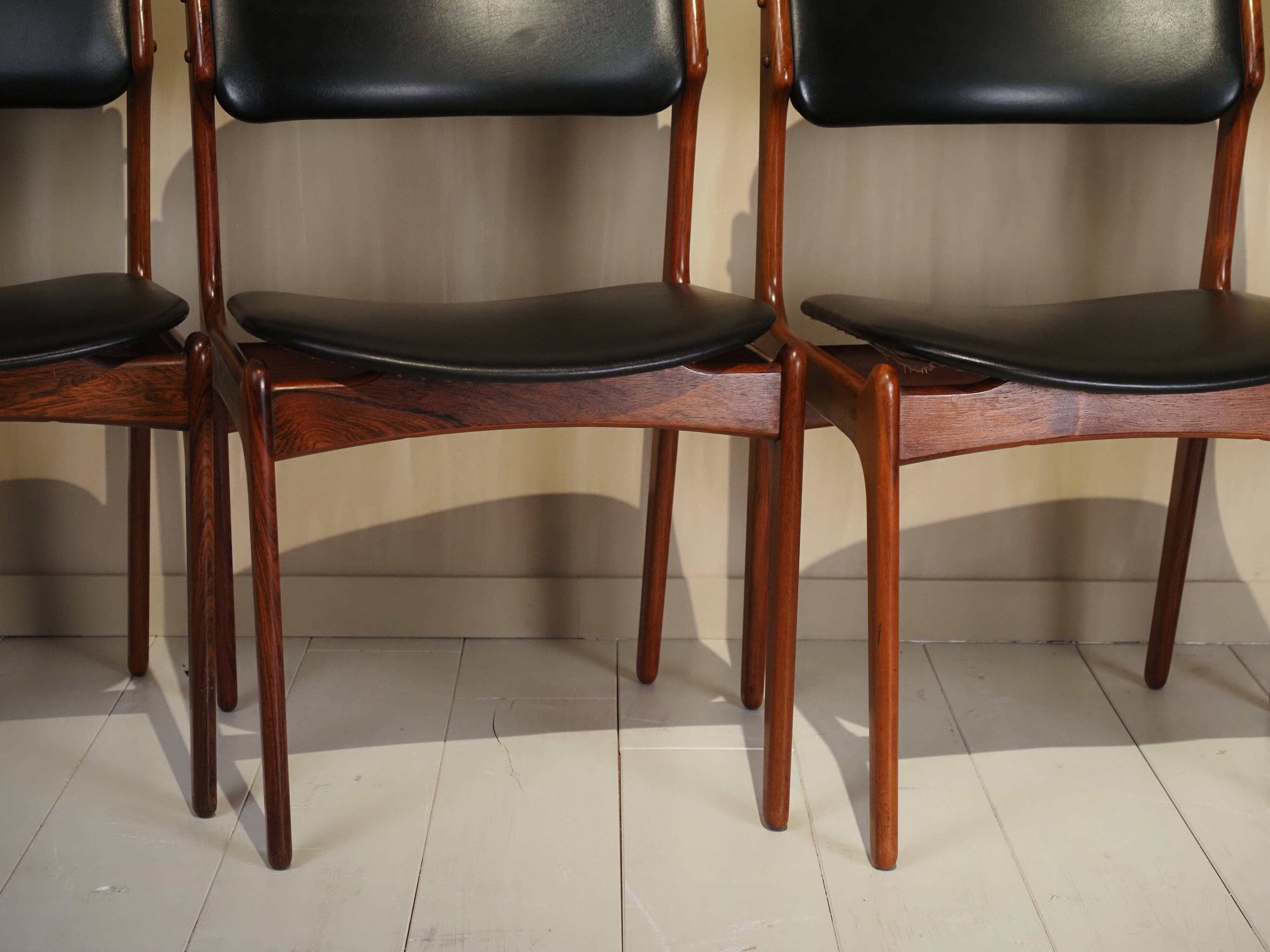Model 49 dining chairs by Erik Buck for OD Møbler, 1960s