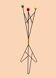 multi-colored iron coat rack