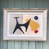 Peinture abstraite sur panneau