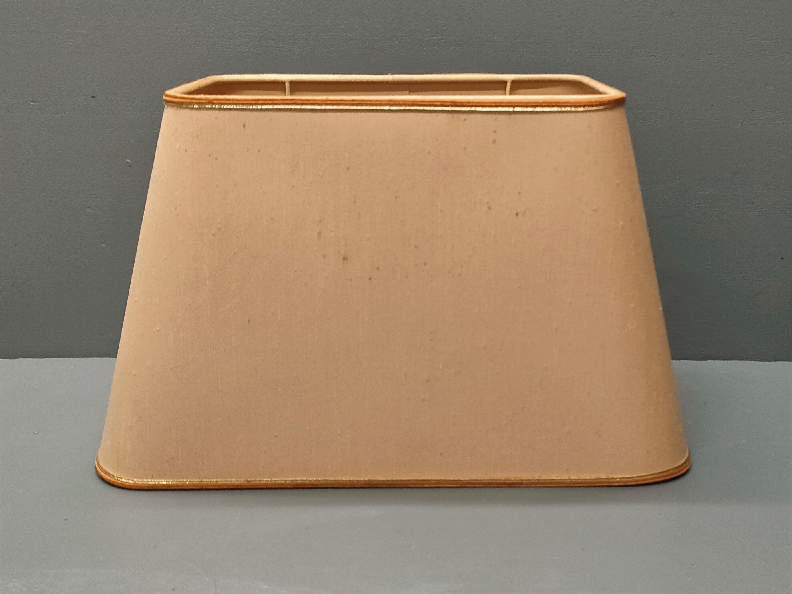 Lamp Le Dauphin black ceramic glazed, wicker canelé, imitation leather havana ~ 70's