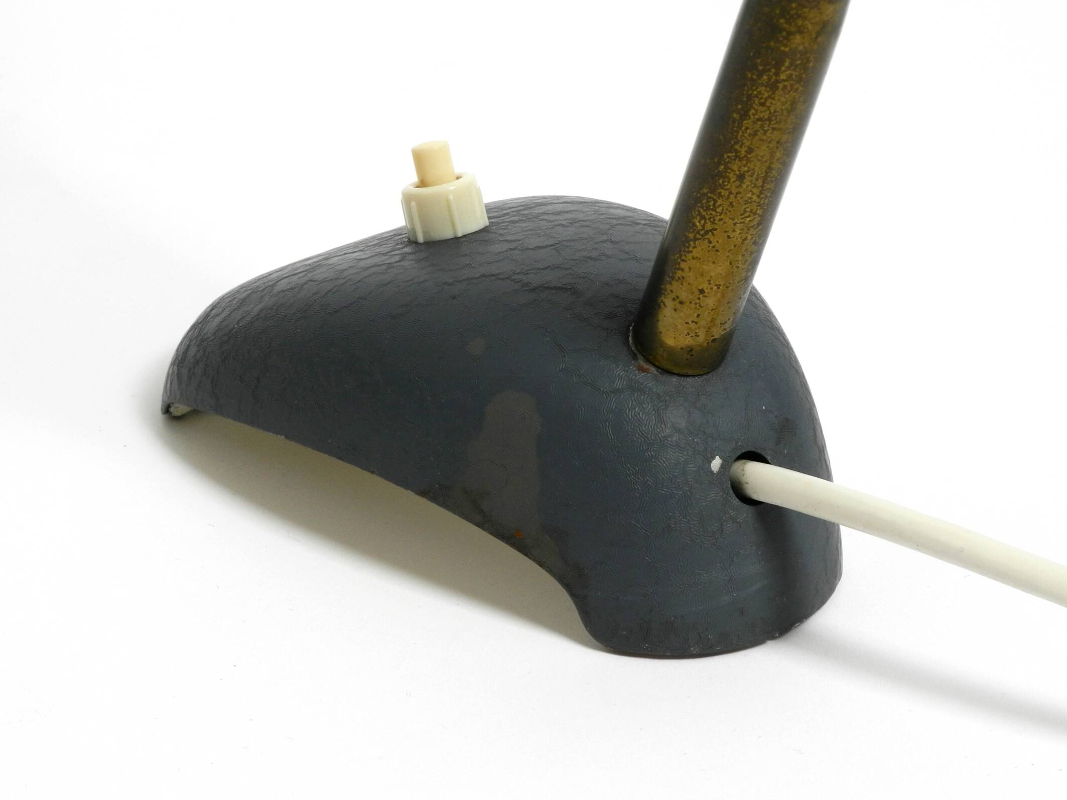 Small 1950s table lamp with metal gooseneck from Gebrüder Cosack Germany