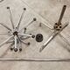Manail holder parrot metal chrome industrial 1960