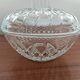 Arcoroc "Diamant" pressed glass sugar bowl – 1970s