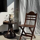 Chaise vintage pliante en bois