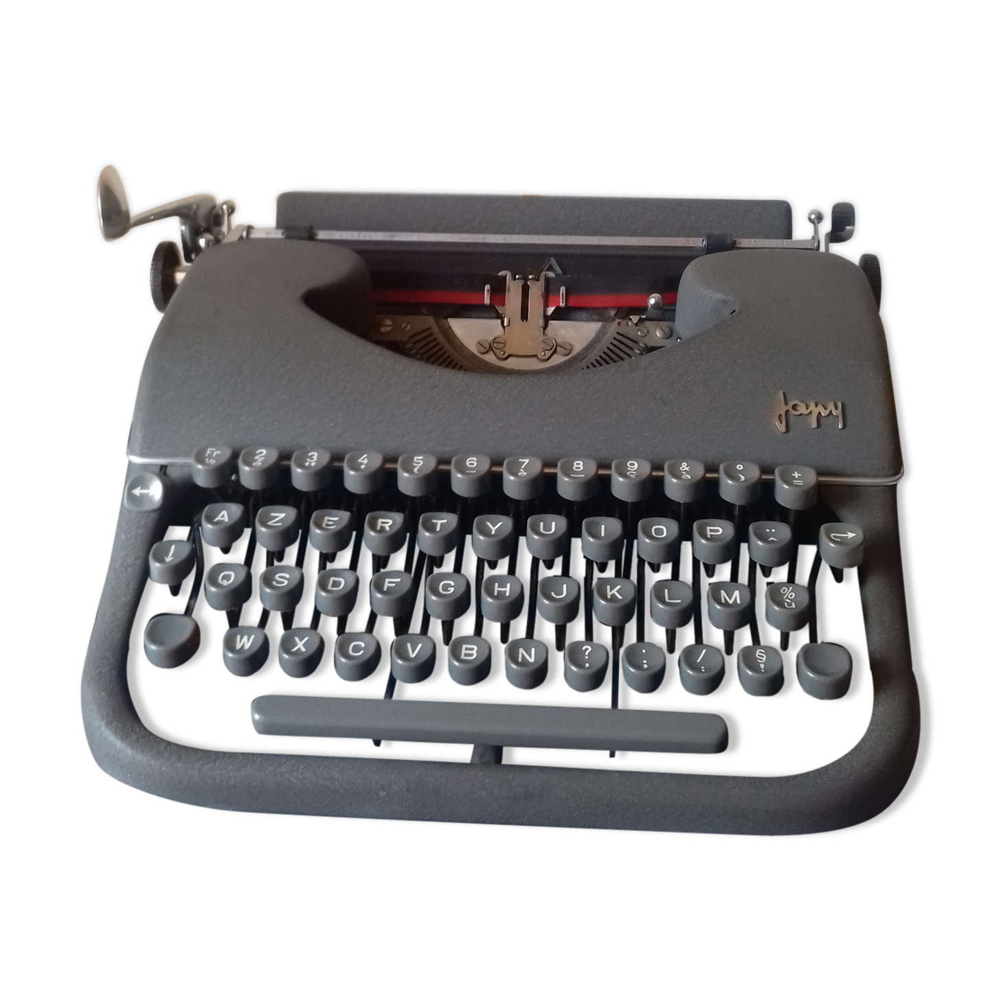 Typewriter in his metal box japy