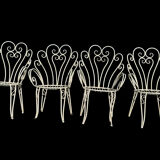 1960s wrought iron armchairs from France