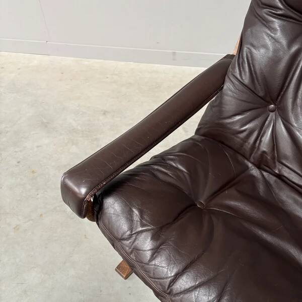 Fauteuil Siesta avec repose-pieds par Ingmar Relling, années 1960.