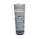 Smoked glass vase with gold stripe decoration, 1960s/1970s.