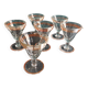 Ensemble de six verres français vintage à liqueur