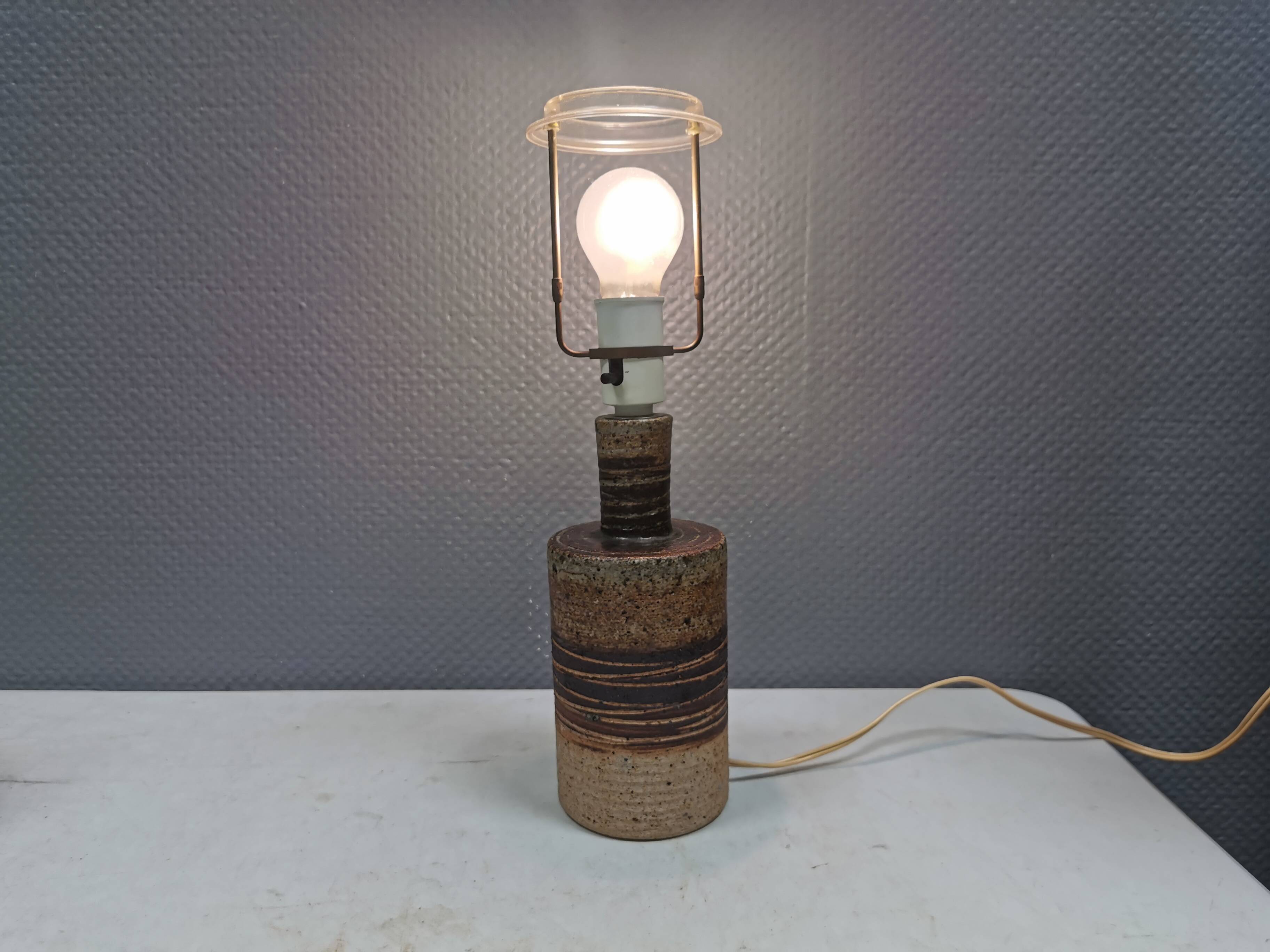 Beautiful Tue Poulsen table lamp in ceramic. Denmark 1970-80s