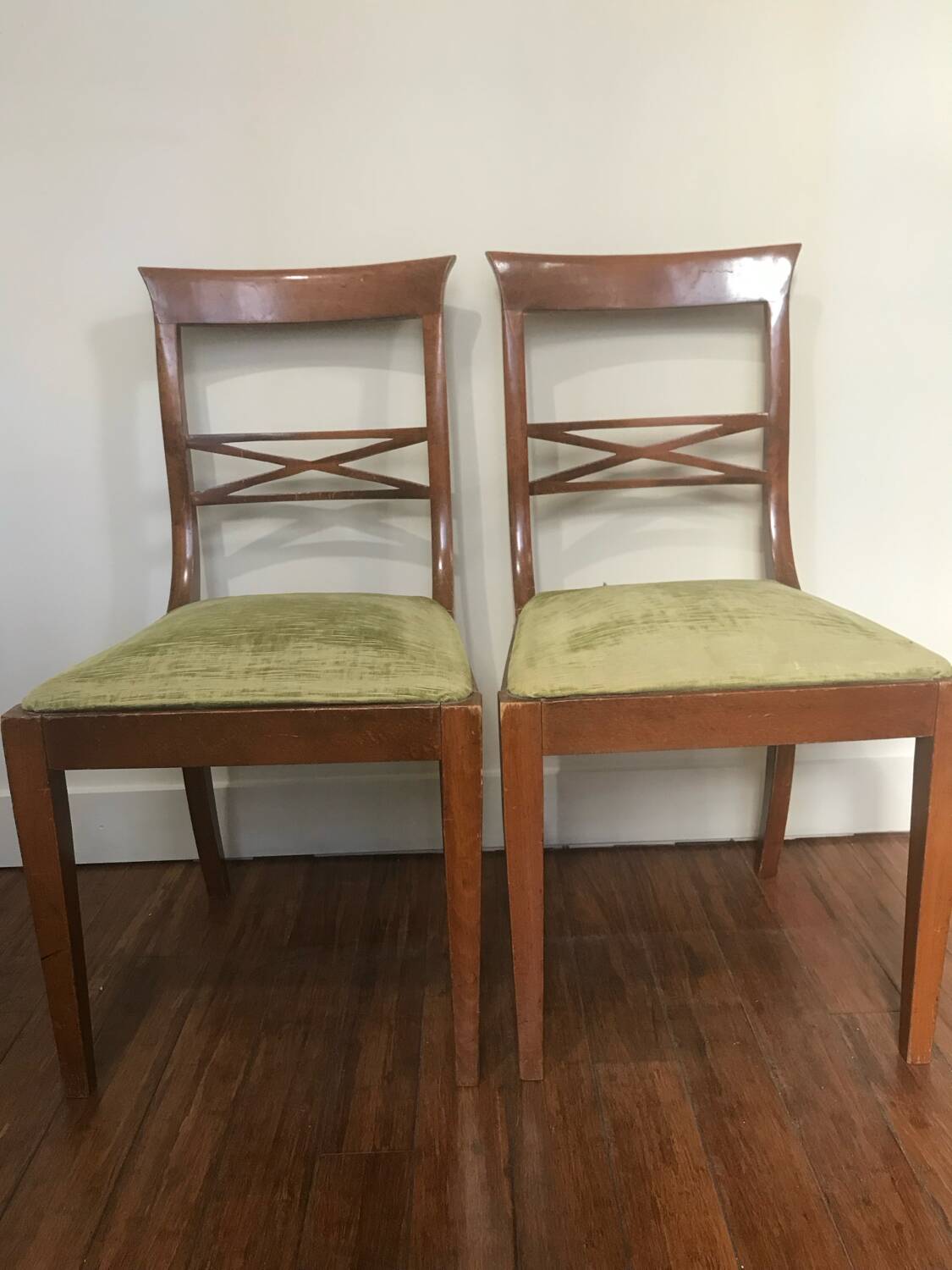2 chaises Napoléon style empire