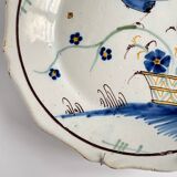 2 Plates in Nevers Earthenware (known as La Rochelle) | Bird | 18th century
