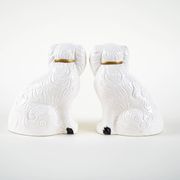 Ceramic dog figurines, English style, 1970s, made in England