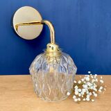 Vintage glass tulip wall lamp