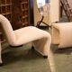 Armchair Étienne Fermigier and its ottoman