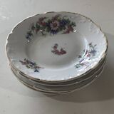 4 vintage porcelain saucers