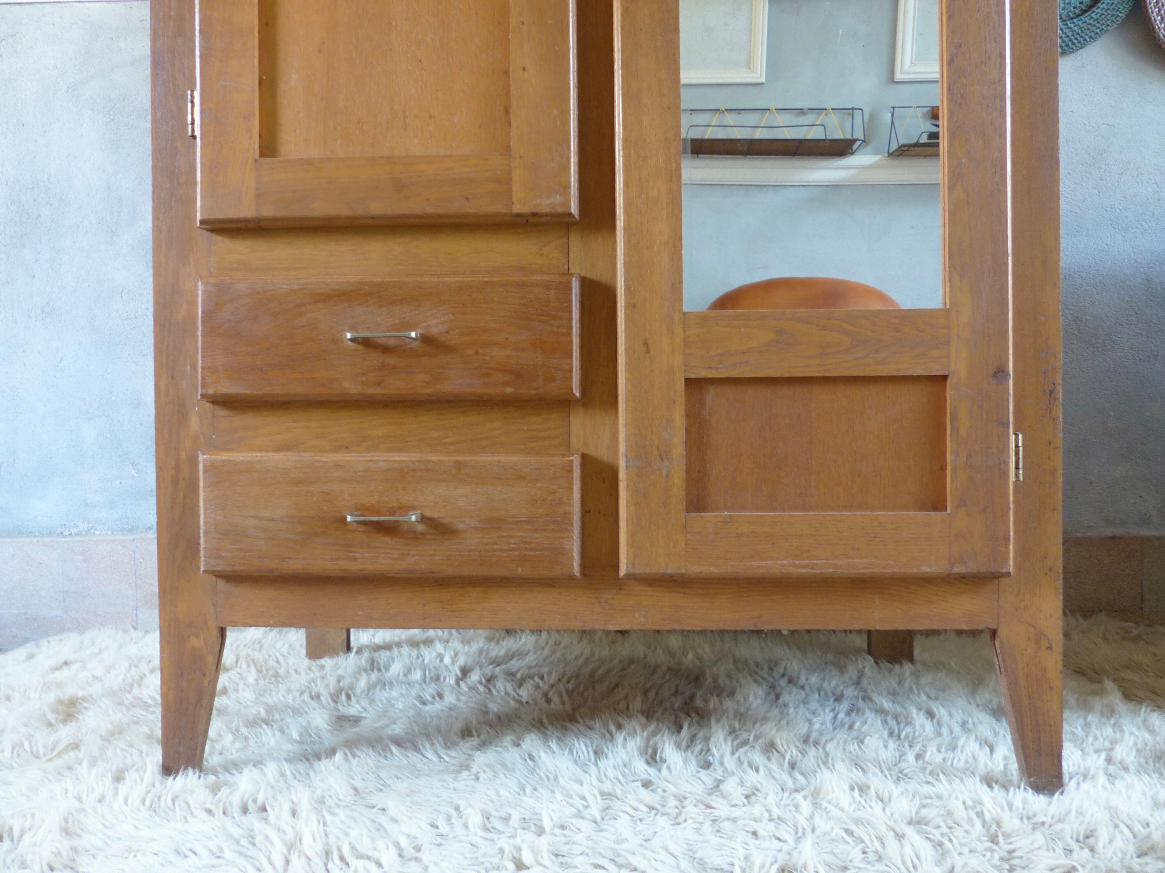 Vintage oak wardrobe