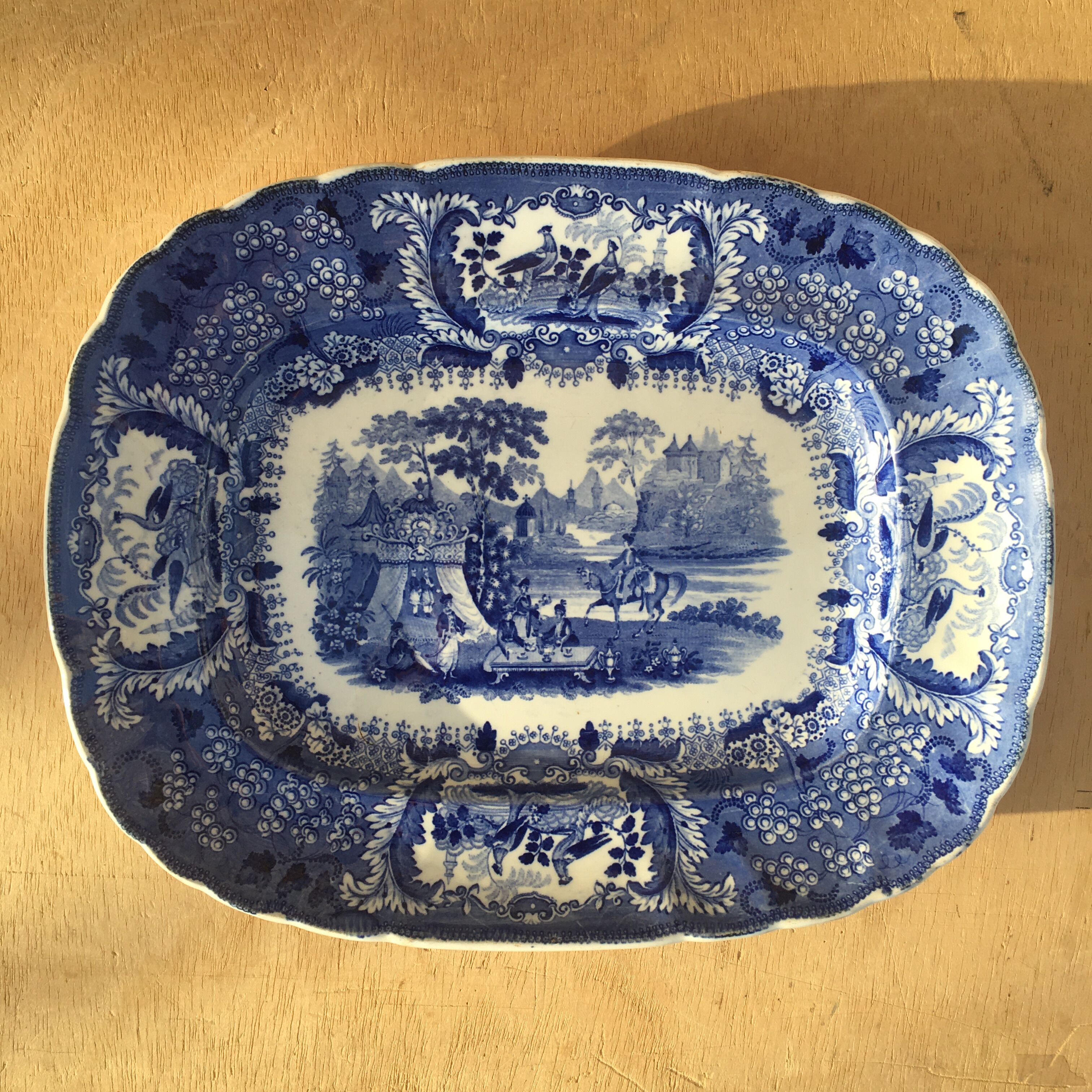 Service de table - « Turquerie » -  Johnston & Vieillard - céramique bordeaux