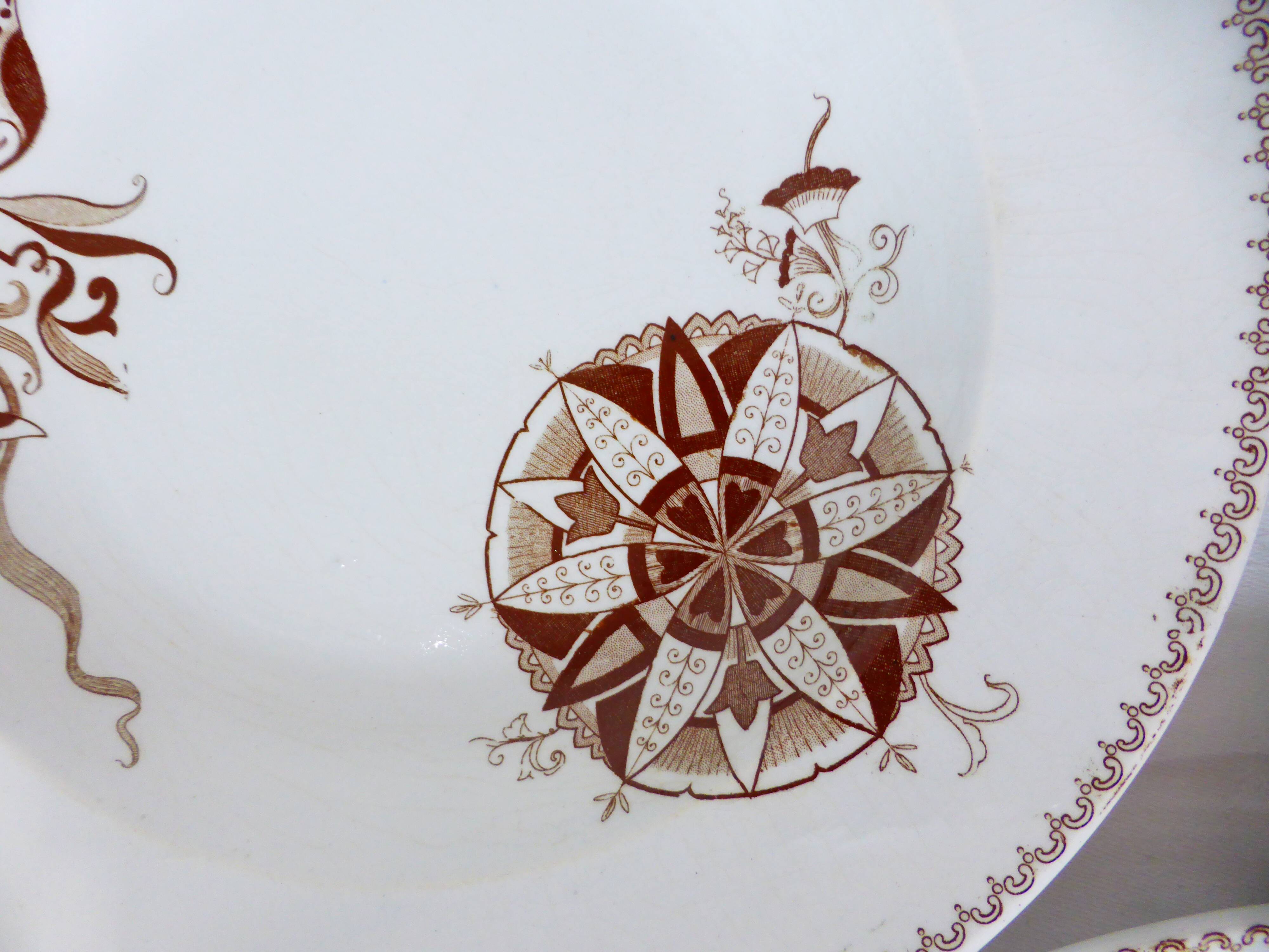 3 deep plates from Sarreguemines, Danish model 210427.