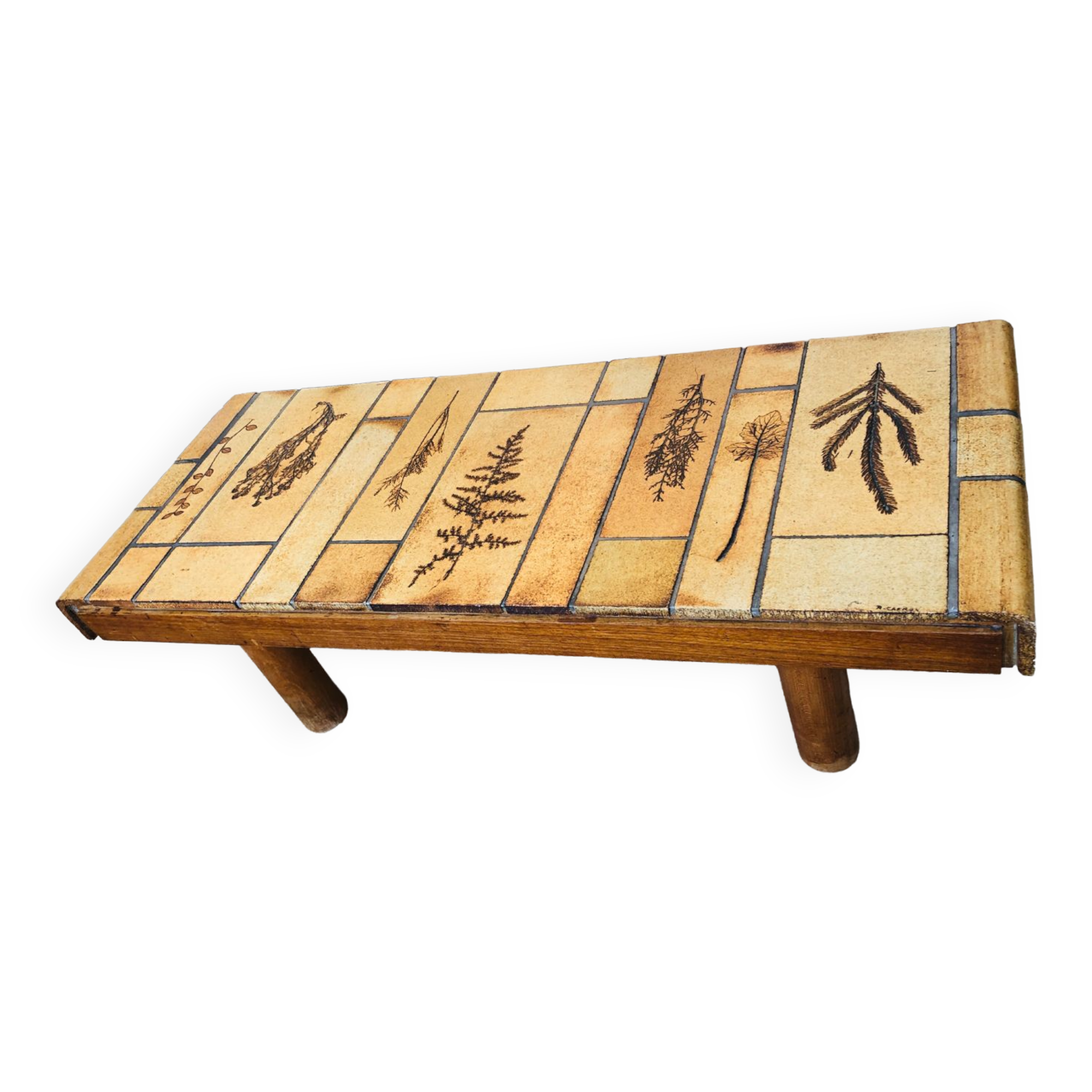 Capron coffee table mod. “Herbarium”, 1970