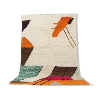 Colorful handmade wool rug, size 150 x 250 cm