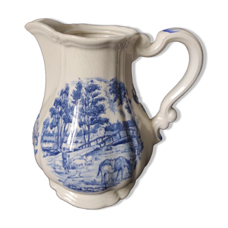 BELLE CAFETIERE /THEIERE BLEU /BLANC/SARREGUEMINES /DERBY France /JUG
