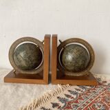 Book racks for antique books, world map, globe