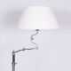 Czech Bauhaus Floor Lamp, Textile Lamp Shade, Chrom-Plated Steel, 1920s