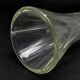 Art Deco vase, transparent glass, Poland, 1950s
