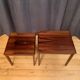 A pair of Kvalitet Form Funktion rosewood side tables Denmark 1960s