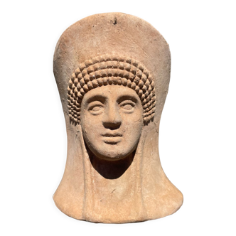 Greek style woman's head sculpture