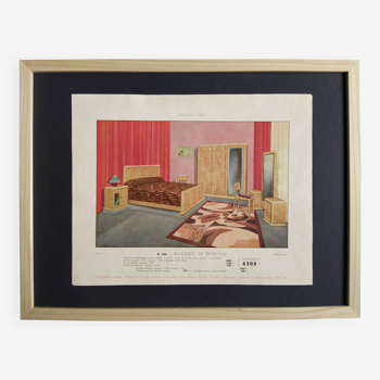 1940's furniture advertising board "Bedroom"