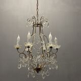 Italian vintage crystal beaded chandelier