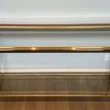 Console de style néoclassique en laiton doré et patine canon de fusil attribuée à la Maison Jansen