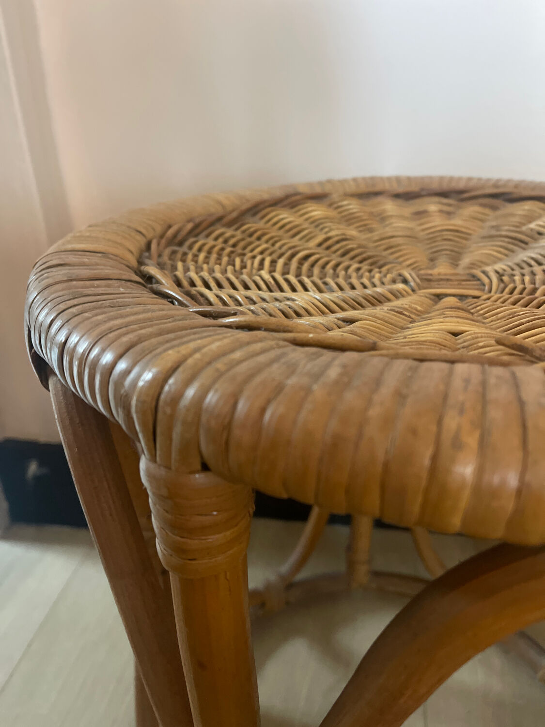 1960s rattan stool