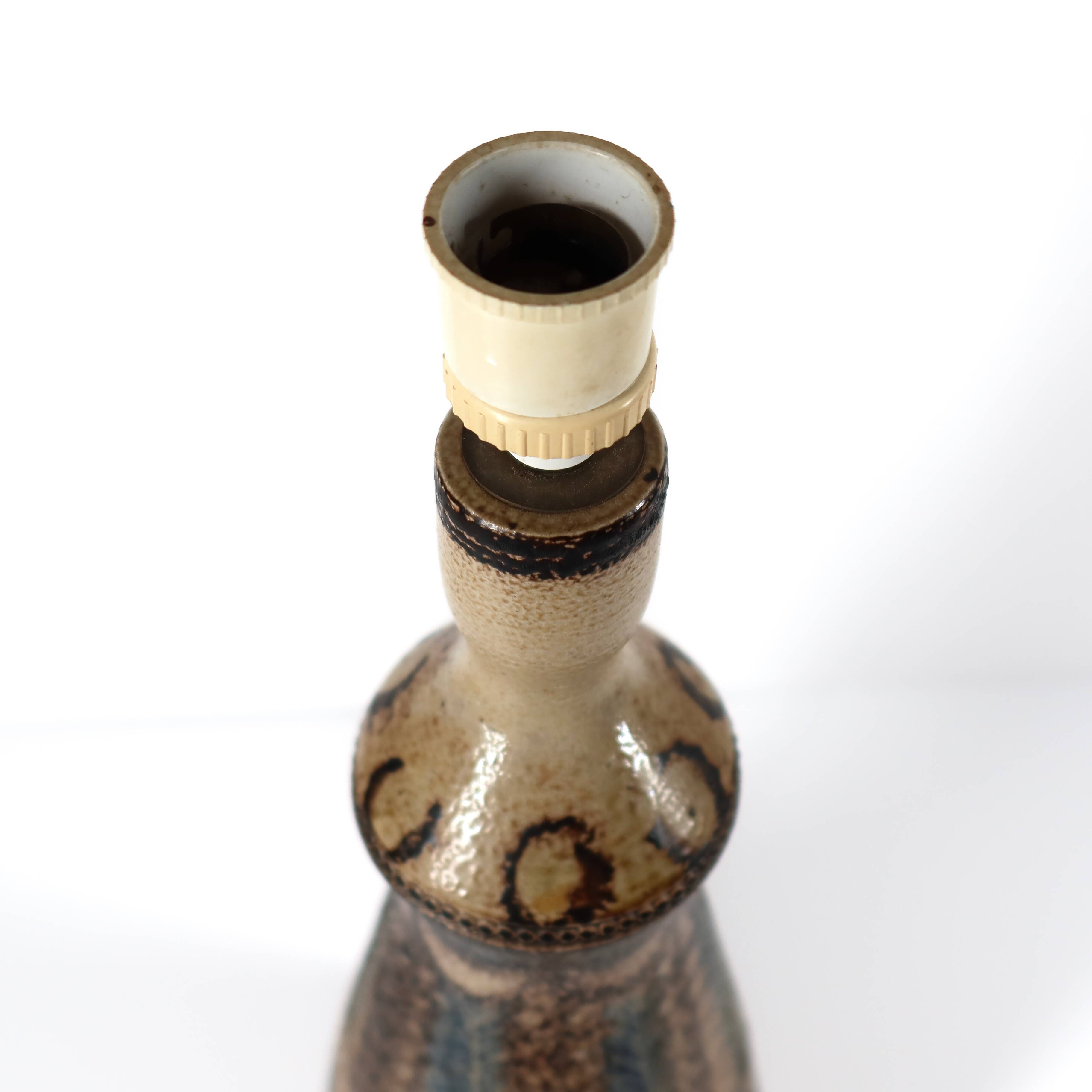 Pied de lampe en céramique vintage signé Jean‑Claude Courjault Kéraluc