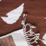 Tapis fait main marron 250cmx150cmn