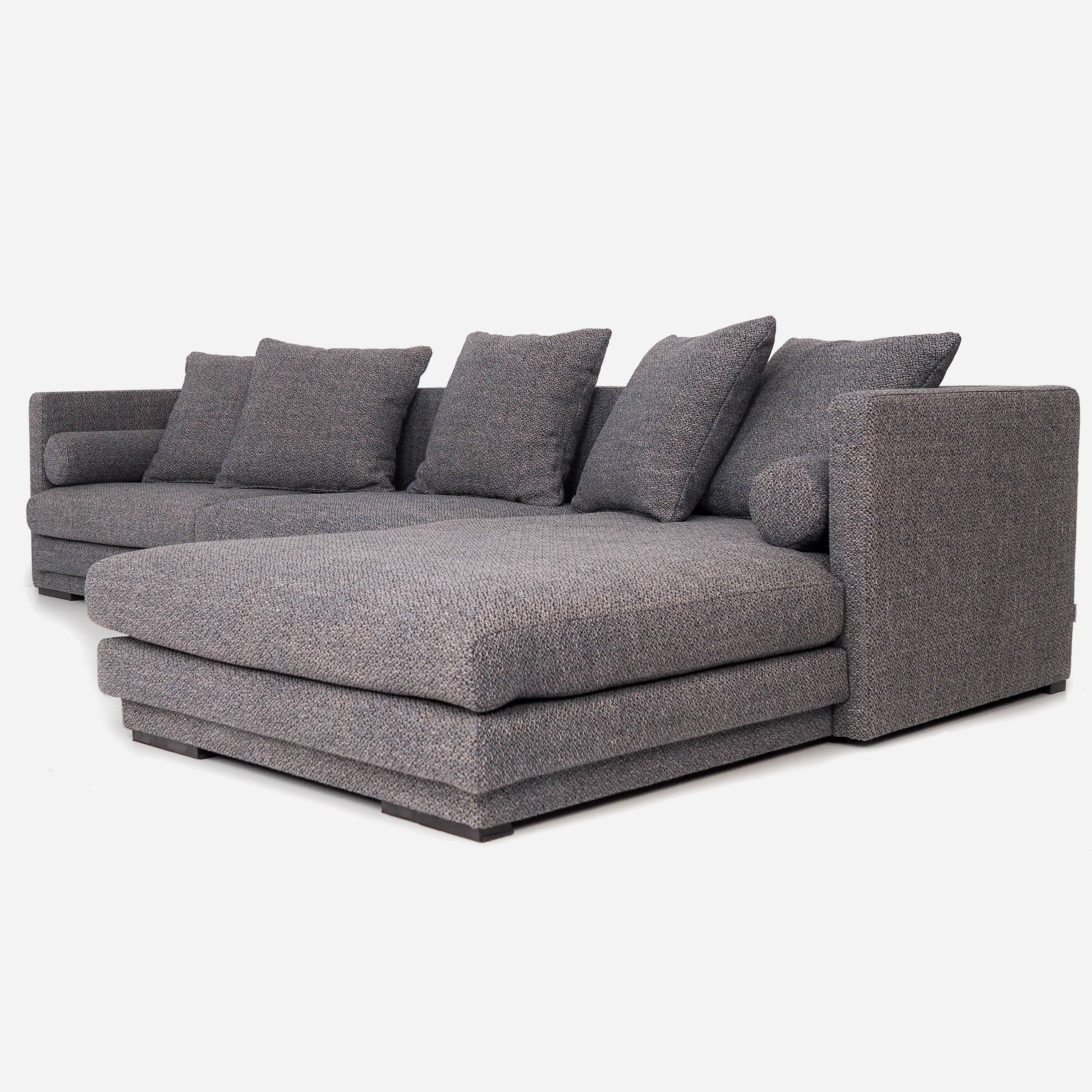 Canapé d’angle malmo mélange gris, design scandinave