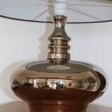 Silver ceramic lamp with shade 690mm