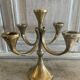 Brutalist solid brass candlestick