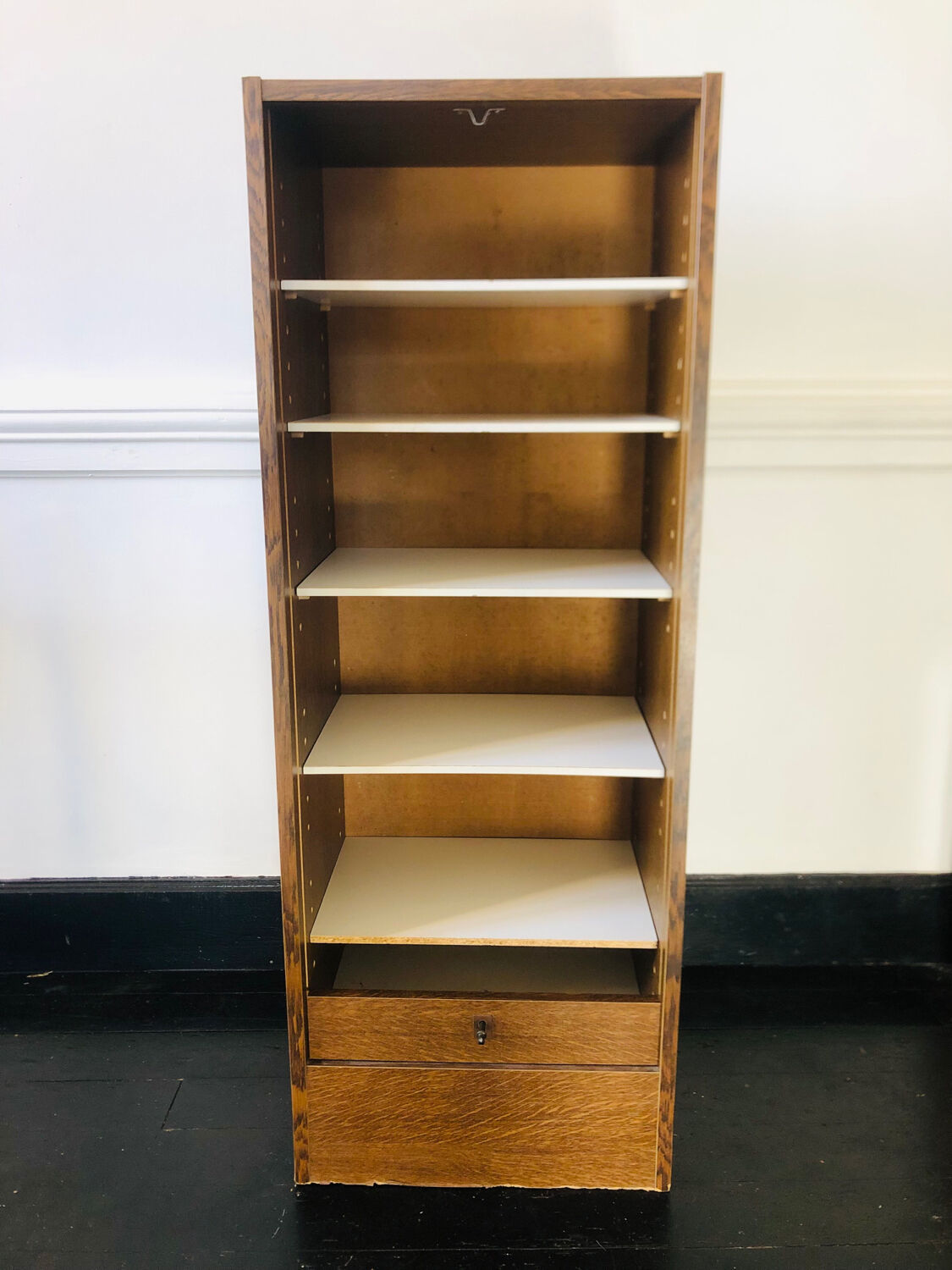 Filing cabinet with a curtain