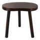Wooden tripod bedside or occasional table, bean-shaped top.