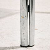 Italian chrome and leather dining set by Gastone Rinaldi, set of 7.