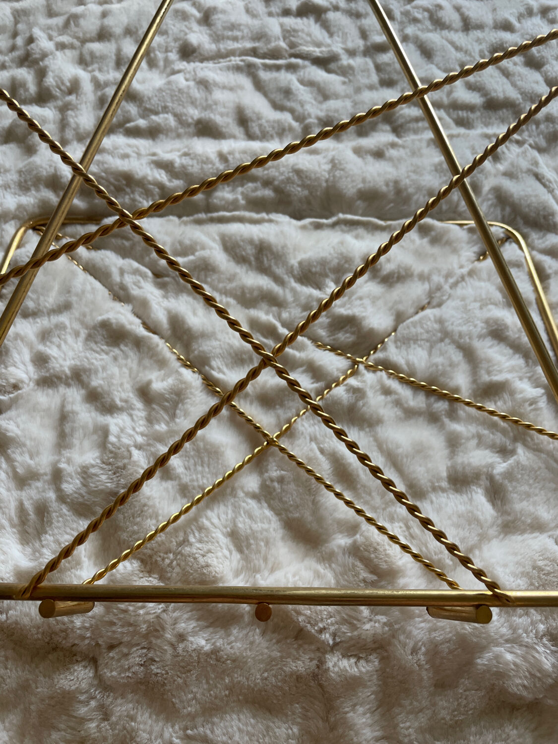 Vintage brass magazine holder - year 50-60